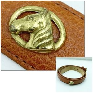 ⭐️Talbots | Brown Leather Horse Belt ~43”